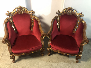 Rokokoo stiilis 2 tugitooli (1 foto / 6)