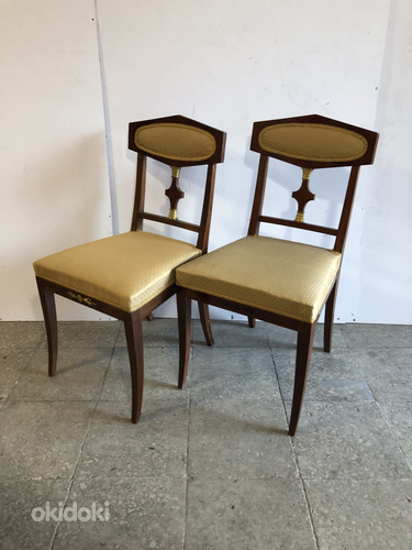 2 kuldset ampiirstiilis tooli (foto #3)