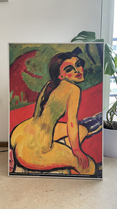 Lamineeritrud, raamitud plakat: Max Pechstein, Istuv tüdruk (1 foto / 4)