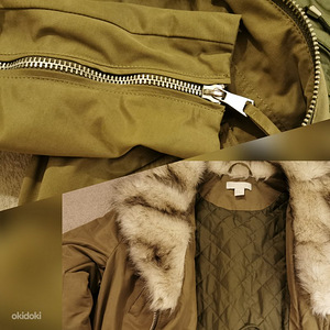 Parka naiste H & M karusnahaga, khaki suurus 40 (3 foto / 3)