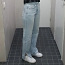 Джина трикотажные джинсы с завышенной талией и разрезами (фото #1)