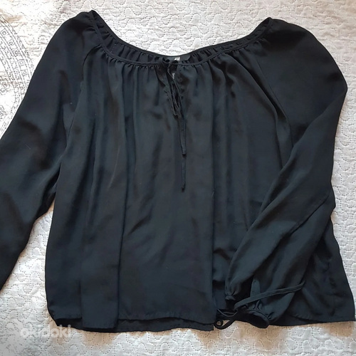 Черная воздушная блузка (фото #2)