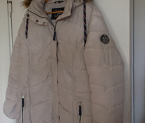 Светло-серая женская зимняя куртка, 48