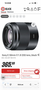 Объектив Sony E 50mm f/1.8 OSS (1 фото из 2)