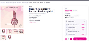 M: Razer Kraken Kitty - Roosa - Peakomplekt [UUED] (7 foto / 7)