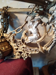 Antiik laelamp originaal klaasplafooniga, vajab restaureerim (3 foto / 7)