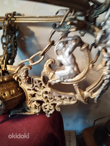 Antiik laelamp originaal klaasplafooniga, vajab restaureerim (foto #3)