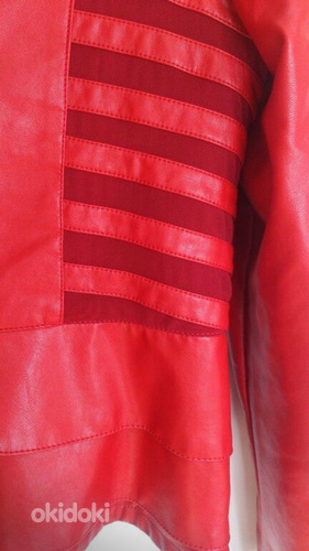 Красный кожаный пиджак (фото #3)