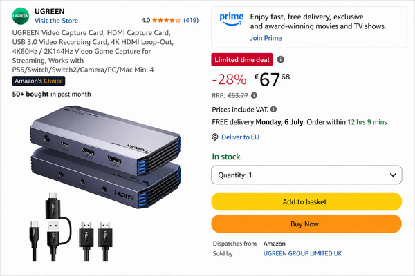 Video salvestus kaart / Video Capture Card