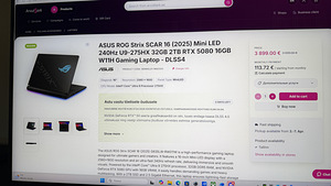ASUS ROG Strix SCAR 16 RTX5080 Mini LED 240Hz Ultra 9 (6 foto / 6)