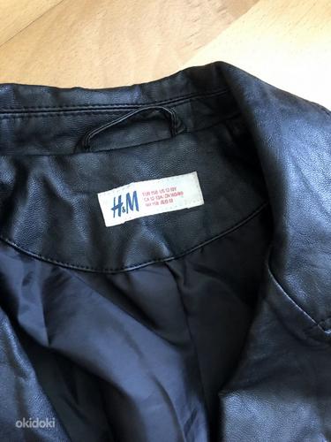 Черная куртка из искусственной кожи hM 158 (фото #2)