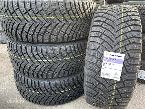 225/50/R17 Michelin X-Ice North4 98T XL Шипованная шина (фото #1)