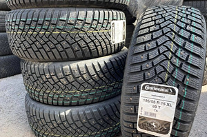 195/55/15 Contiental Icecontact3 89t xl шипованные шины