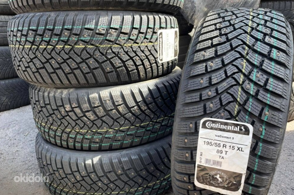 195/55/15 Contiental Icecontact3 89t xl шипованные шины