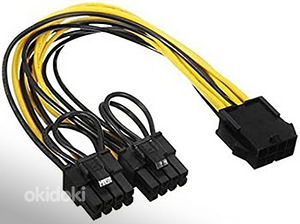 PCIe 8 Pin to 2x 8(6+2) Pin Splitter Kaabel (1 foto / 2)
