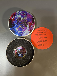 Hõbe Münt Canada Maple Leaf Seasons June 1 Oz Silver 2022 (1 foto / 6)