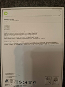 Apple iPhone 17 Pro Max Silver 256GB uus, pakendis. (2 foto / 2)