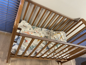 Детская кроватка 120x60 с матрасом и постельным бельем (+вод (2 фото из 3)