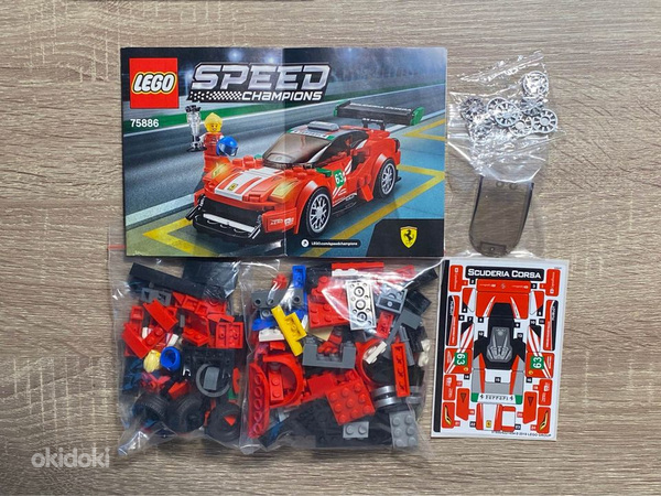 Lego 75886 Speed Champions Ferrari 488 GT3 Лего Феррари (фото #2)