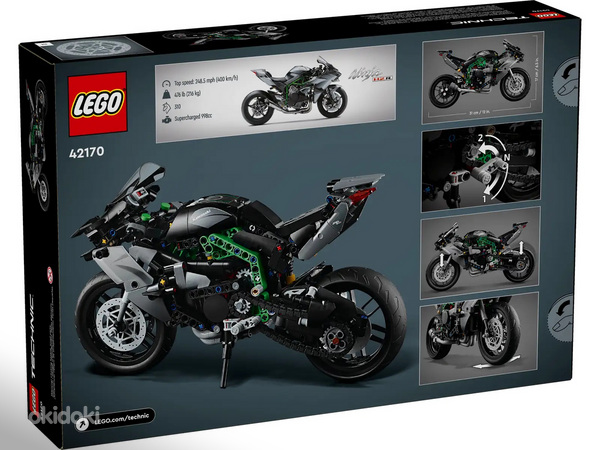 Lego Technic 42170 Kawasaki Ninja Motorcycle Лего Мотоцикл (фото #4)