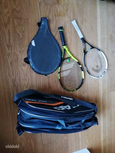 2 laste reketid + tennise kott (foto #1)