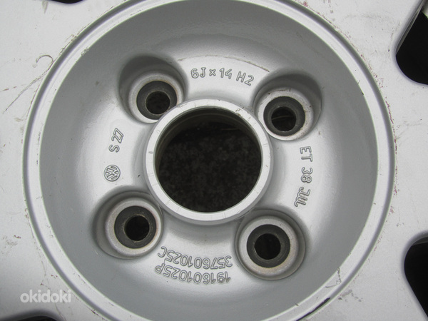 Запасное колесо VW, литой диск R14 4x100 с резиной 7 мм (фото #3)