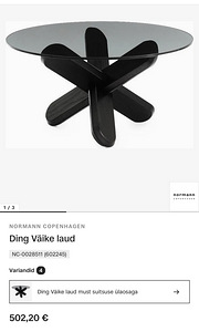 Disain kohvilaud ( suitsuklaasiga ja puidust x jalg) (3 foto / 8)