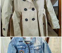 Детское пальто + джинсовая куртка