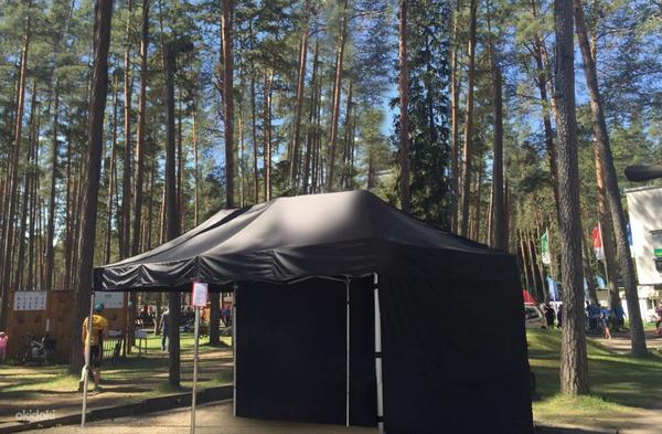 Раскладывающаяся палатка черного цвета 3х6м (фото #1)
