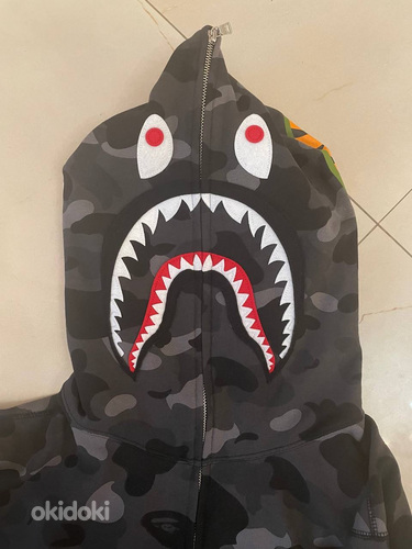Толстовка с капюшоном на молнии bape Color Camo Shark (фото #3)