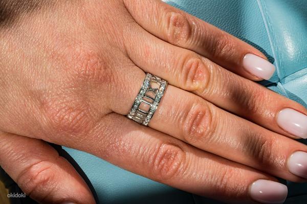 Tiffany&Co. Atlas open ring in 18k white gold diamonds (foto #1)