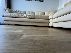 Diivan beežist naturaalsest nahast (5 foto / 6)