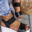 Platvormtallaga mustad sandaalid, suurus 39, 41 (foto #1)