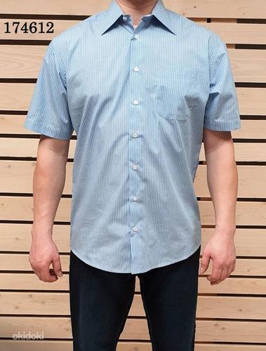 Рубашка в голубую полоску на пуговицах, Размер: M, новая (фото #1)