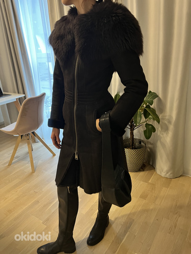 Sheepskin coat XS dark brown (foto #1)