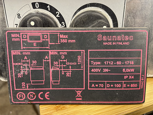 Helo elektriline saunakeris 6KW (4 foto / 5)