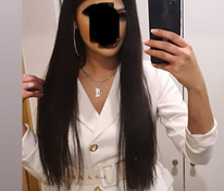 Славянское наращивание прямых волос люкс