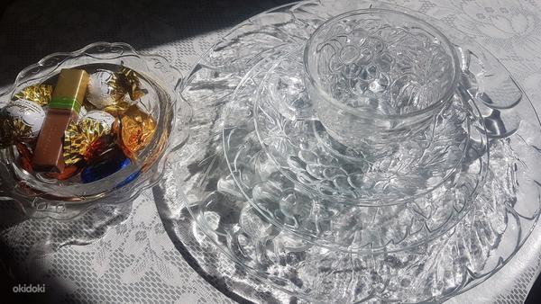 Комплект красивой посуды из стекла (фото #2)