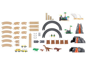 (Brio/Ikea/Lidl) Playtive Dinosaurus Park puust raudtee (2 foto / 5)