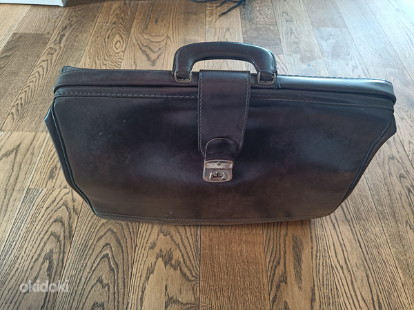 Винтажный кожаный портфель (фото #1)