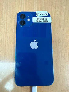 iPhone 12 128Гб Синий, аккумулятор 100%