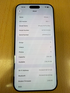 Apple iPhone 16 Pro Max 256Gb Black Heas korras (3 foto / 4)
