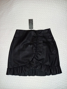 UUS must nahast seelik - New Reserved Leather Skirt Size:38 (2 foto / 3)