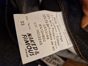 NAKED & FAMOUS DENIM Jeans Super Guy - Milk Selvedge (5 foto / 10)