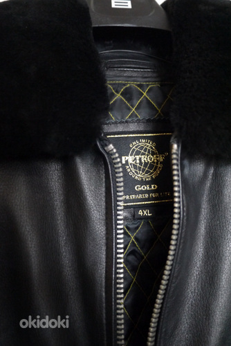 Кожаная куртка PETROFF GOLD 3XL / 4XL чёрная (фото #1)