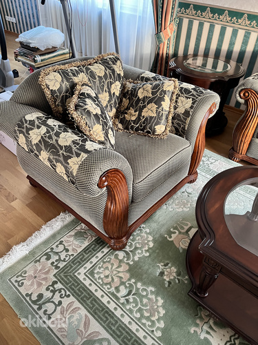 Комплект мягкой мебели для гостиной. Раскладной диван + крес (фото #5)