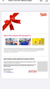 Kinkekaart Atlantis H2O Aquapark (1 foto / 1)