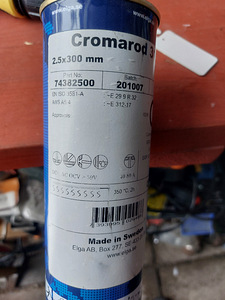 Keevituselektroodid roostevabast terasest CROMAROD (5 foto / 5)
