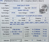 Intel Core i 3. 10100 F Socket LGA 1200