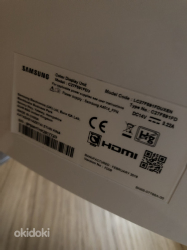 Монитор Samsung Монитор 27 дюймов LC27F591FDU (фото #2)